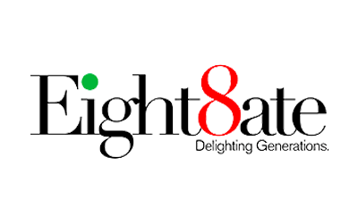 Eight8Ate Holdings Inc. Logo Client of Pinfront Digital